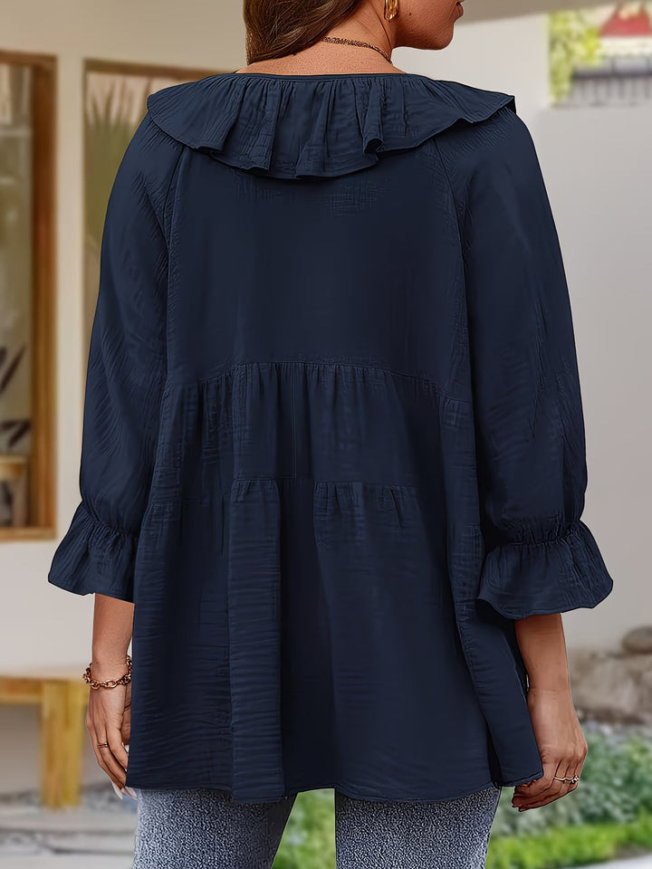 Elegante Bluse mit gerafftem Ausschnitt für Damen
