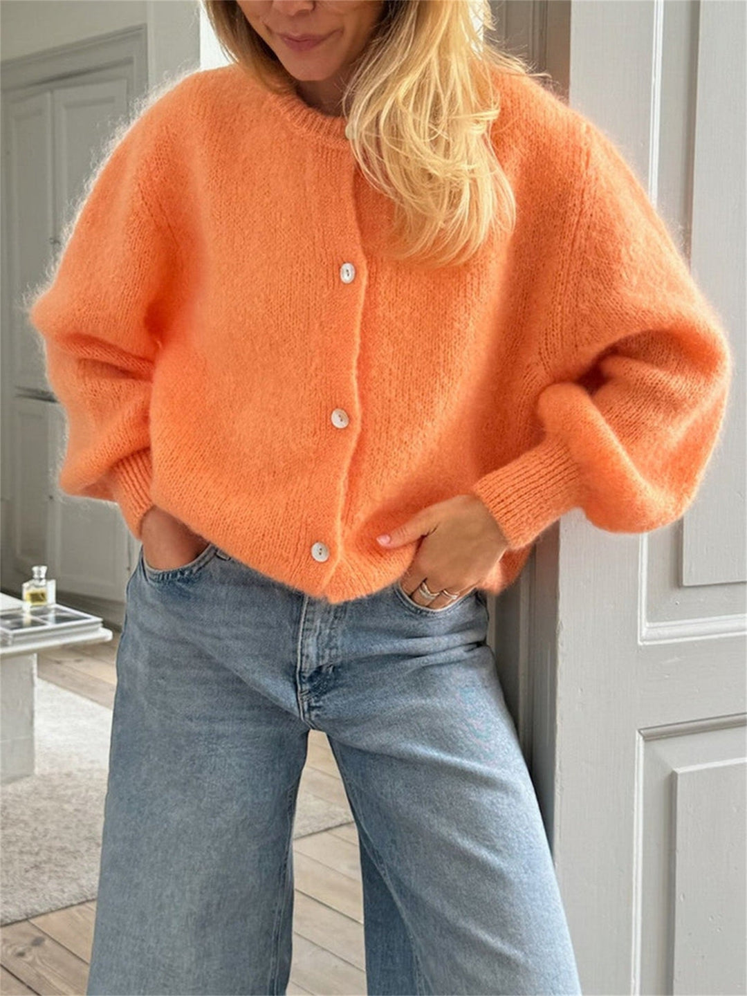 Weicher Kaschmir-Strickcardigan