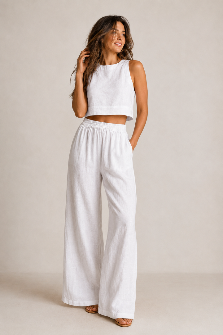 Baumwoll-Zweiteiler-Sommer-Set für Damen