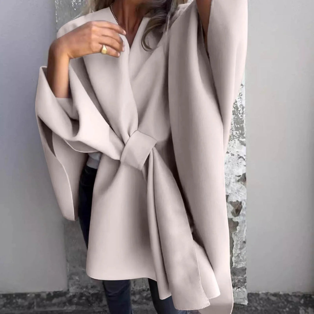 Gemütlicher Stricklanger Cardigan mit Fledermausärmeln