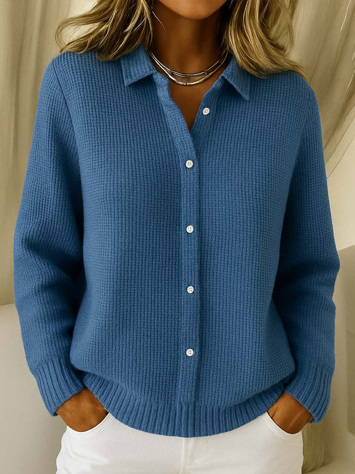 Weiche, gerippte Strickbluse