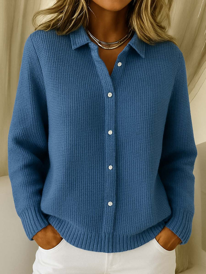 Weiche, gerippte Strickbluse