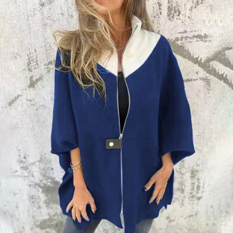 Schicke Bicolor-Langjacke für elegante Lagenlooks