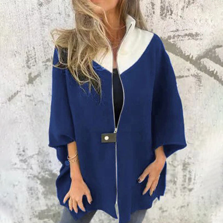 Schicke Bicolor-Langjacke für elegante Lagenlooks