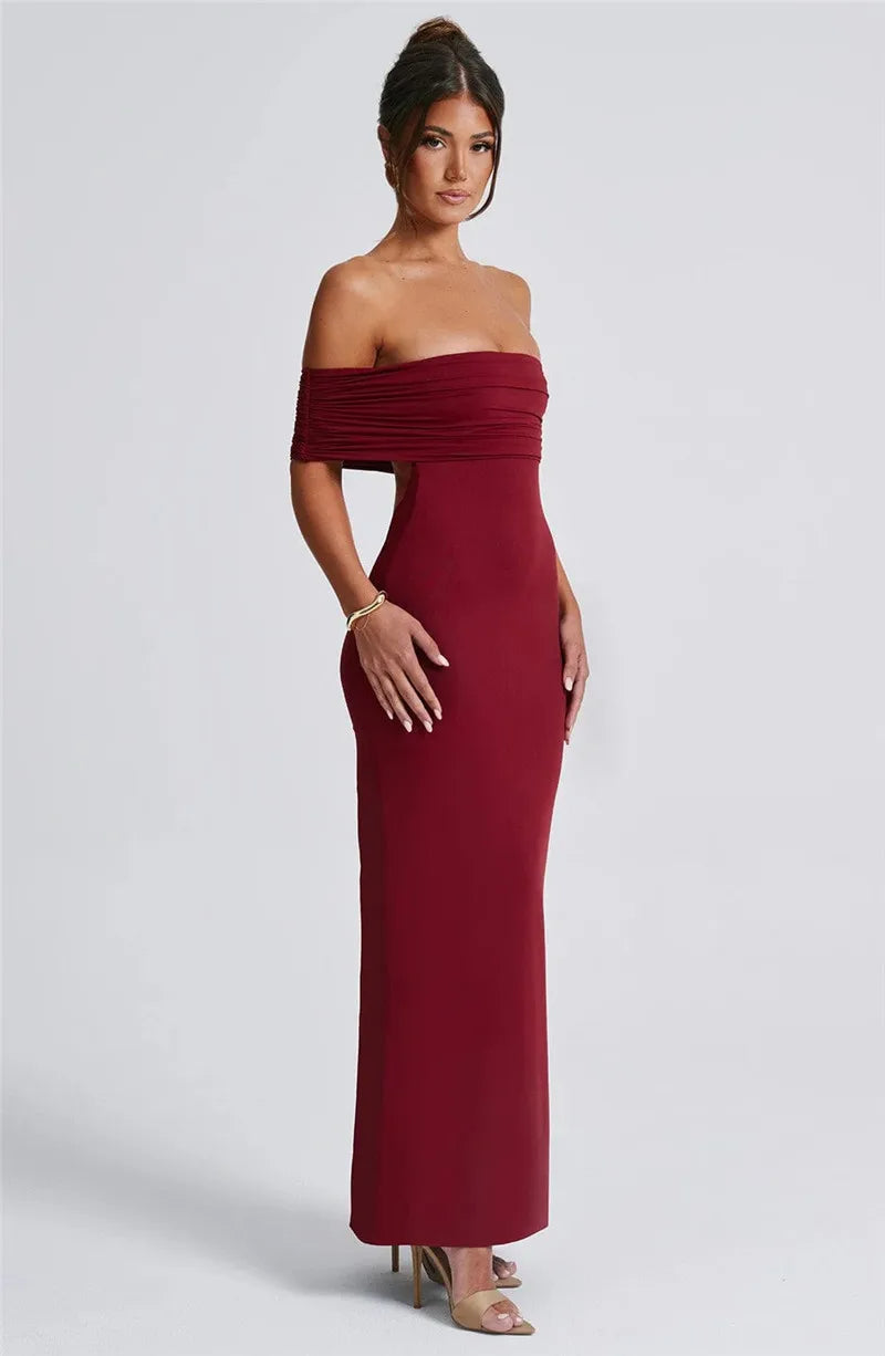 Sexy trägerloses, rückenfreies Maxikleid für Damen