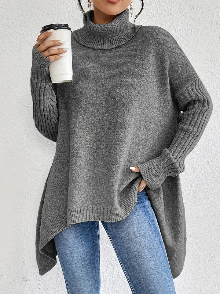 Cozy long turtleneck sweater for everyday comfort 