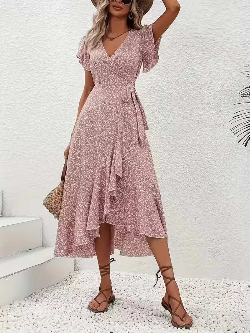 Florales Wickelkleid