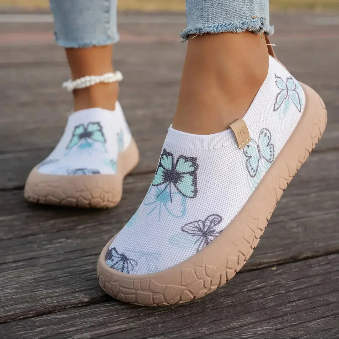 Detailansicht der dämpfenden Sohle beim Damen Slip-On Sneaker