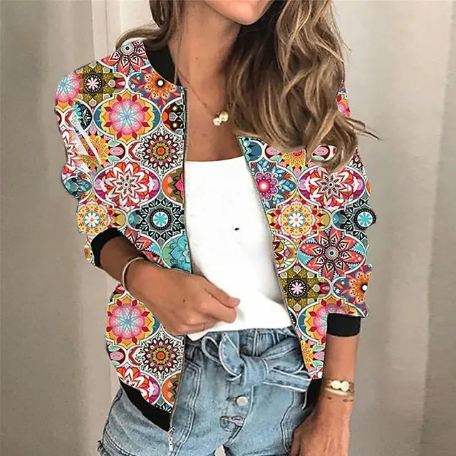 Sophie ® I Bedruckte Jacke mit Reißverschluss