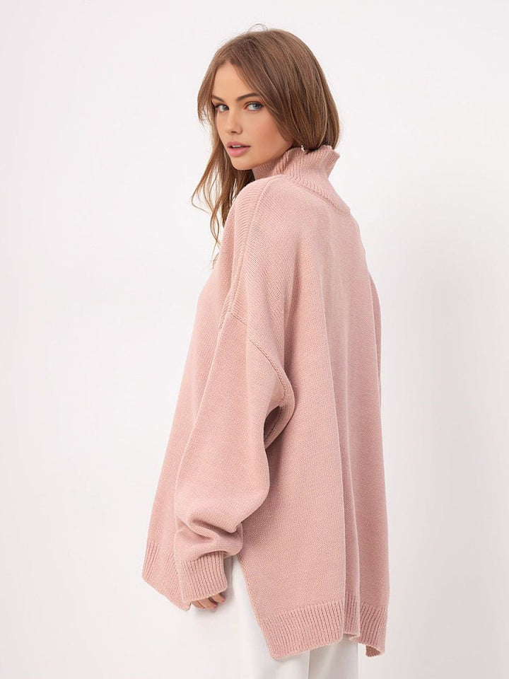 Damen-Strickpullover in Oversize-Passform mit Seitenschlitz