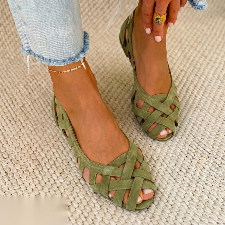 Leichte Damen Ballerinas mit flacher Sohle und bequemem Einstieg