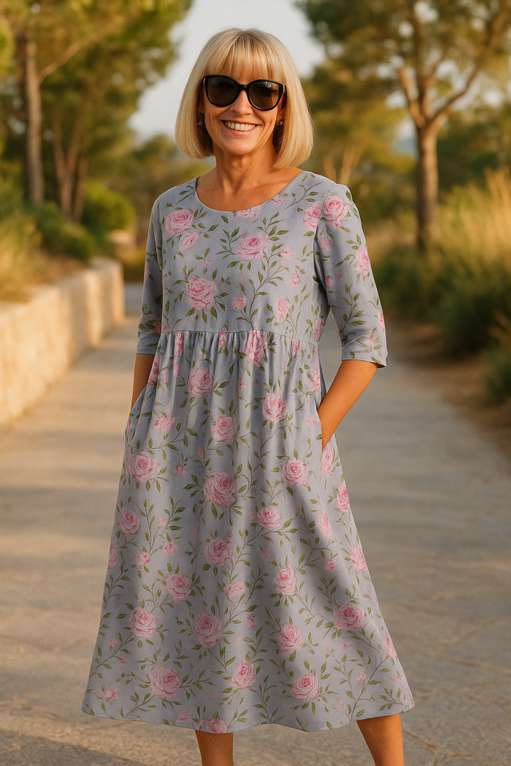 Lockeres Midikleid für Damen - Mühelose Alltags-Eleganz