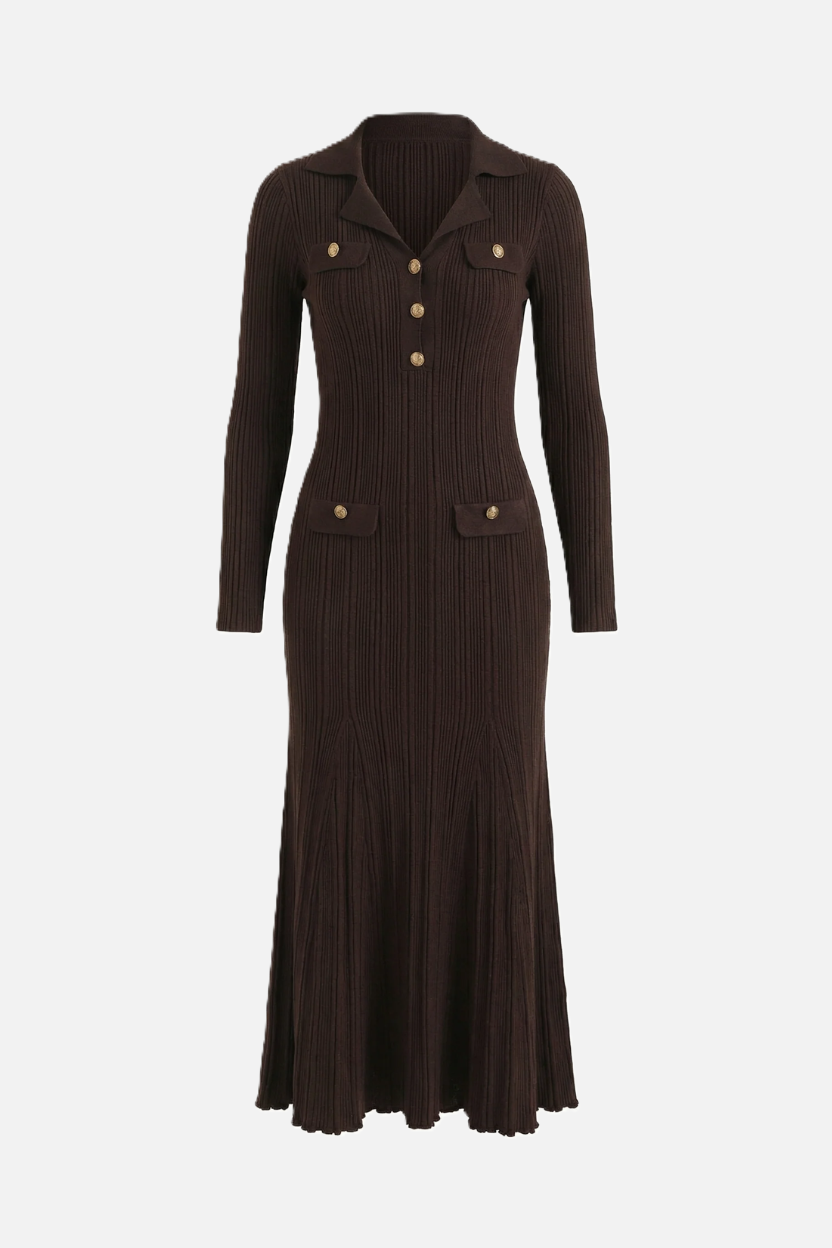 Damen-Strickkleid in Maxi-Länge für stilvolle Alltagslooks