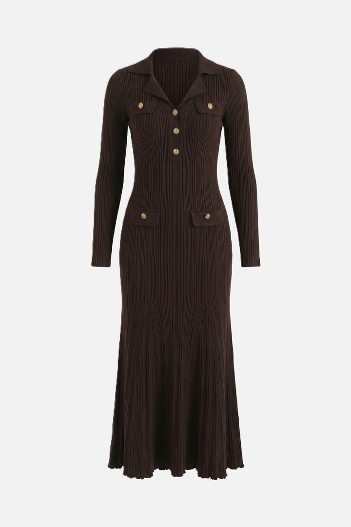 Damen-Strickkleid in Maxi-Länge für stilvolle Alltagslooks