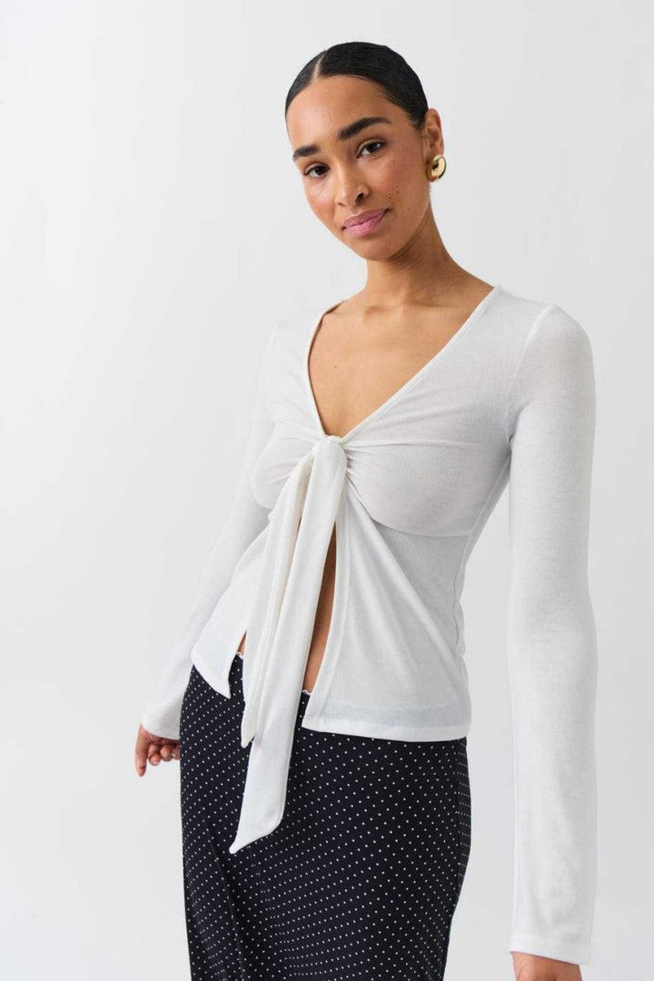 Damen Jessalyn Crop-Top mit Knoten vorne