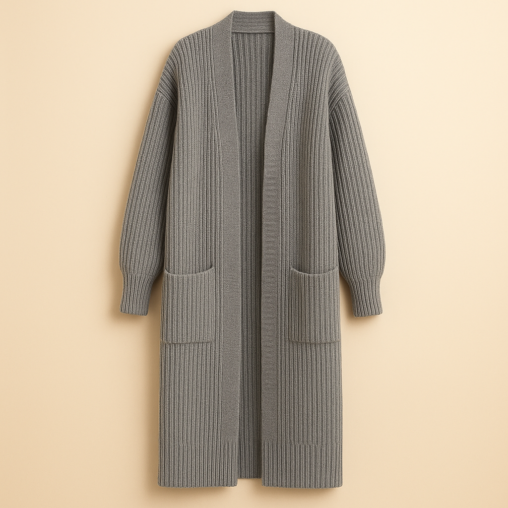 Extra langer Cardigan für Damen mit bequemem, lockerem Schnitt