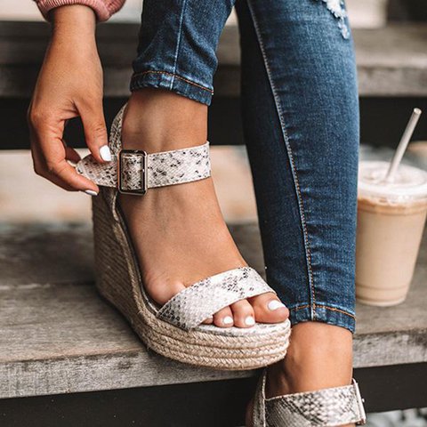 Keilsandalen für Damen Sommermode Schuhwerk