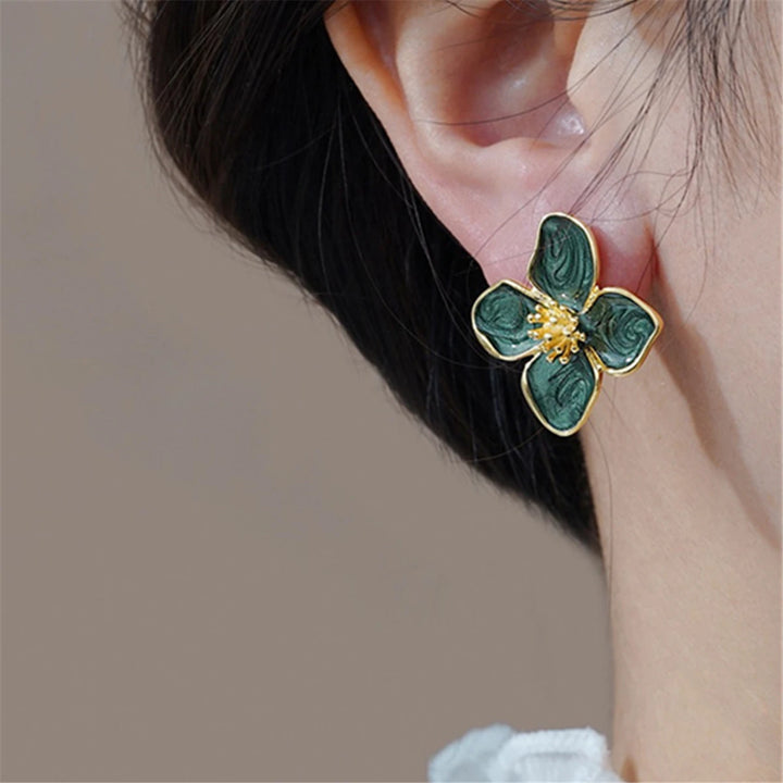 Vintage Hibiskus Ohrstecker