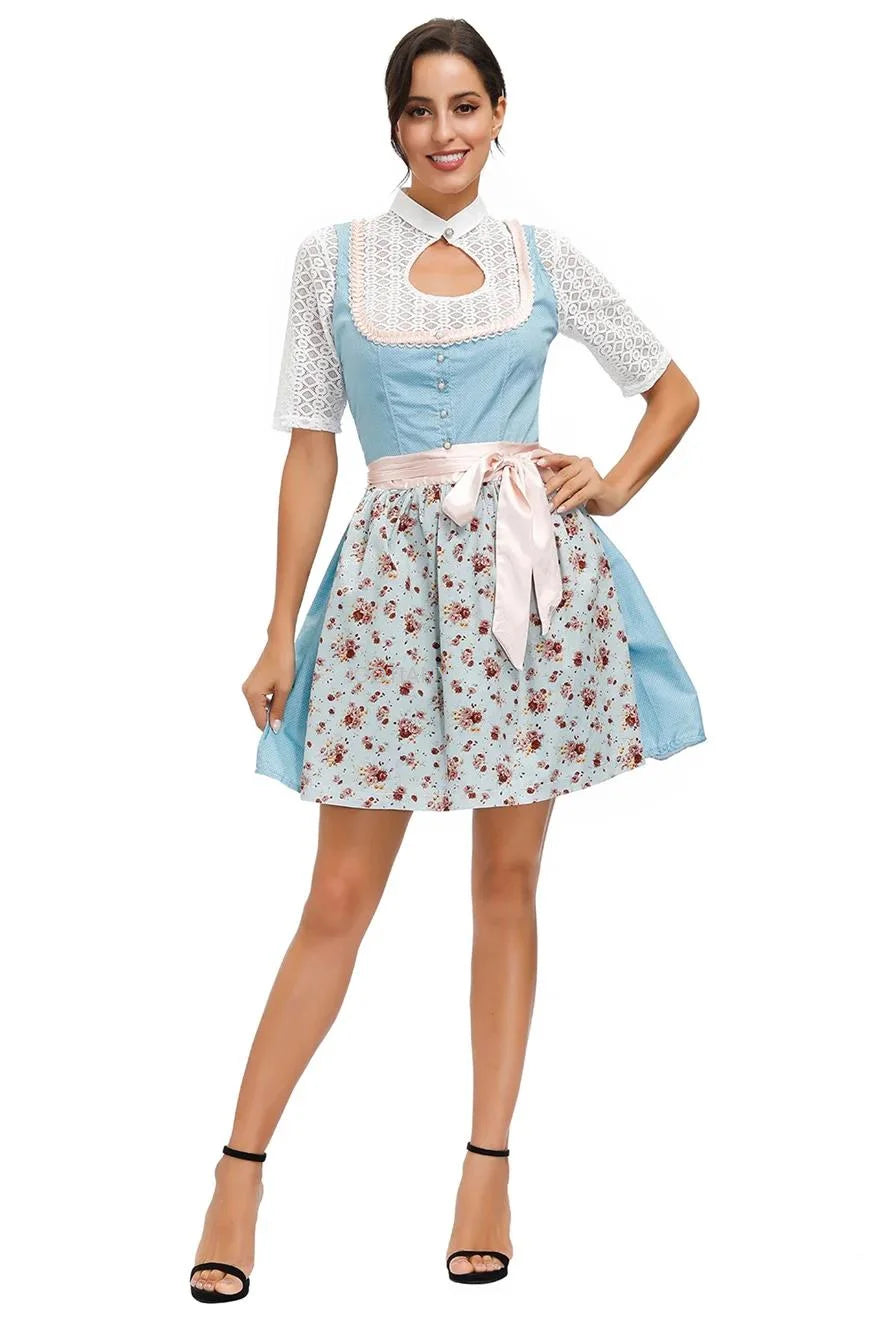 Damen Bayerisches Dirndl Trachtenkleid Für Oktoberfest