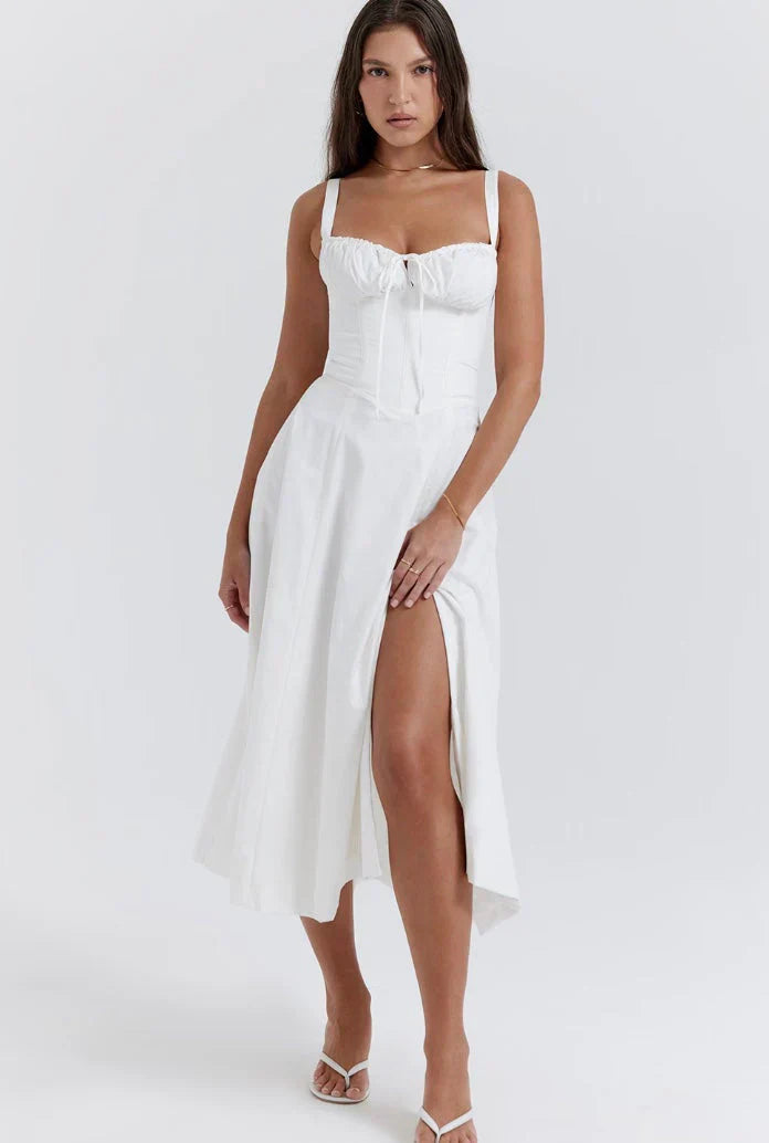 Elegantes Midikleid mit verstellbaren Trägern