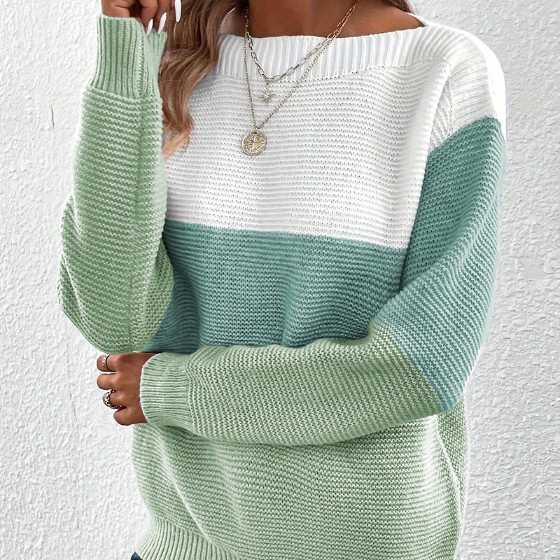 Damen Langarm Strickpullover Vielseitig