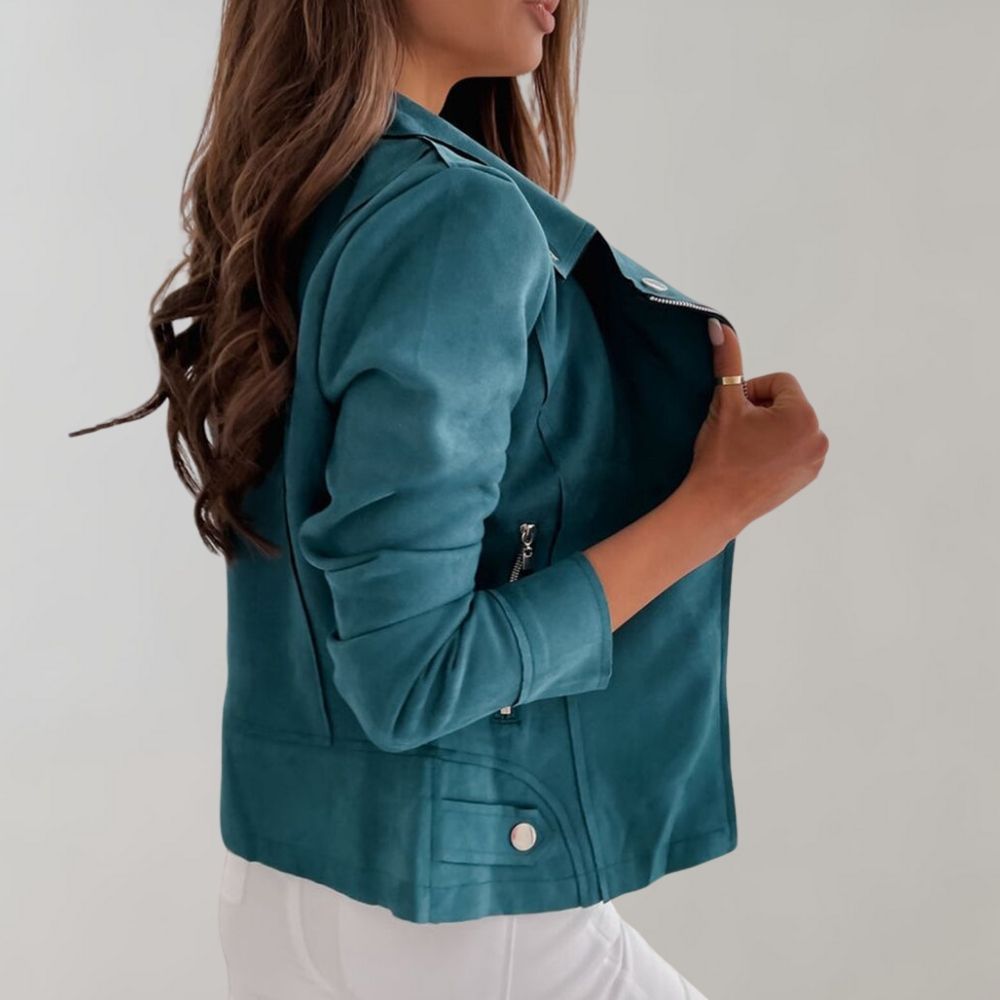 Modische Wildlederjacke für vielseitige Alltagslooks