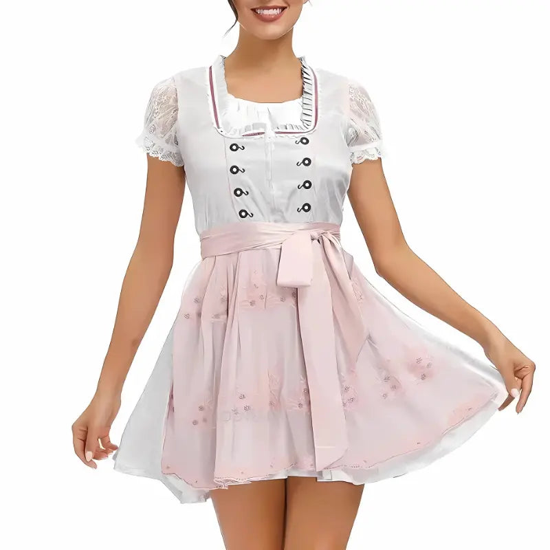 Damen-Dirndlkleid für Oktoberfest und Volksfest in vollständiger Ansicht