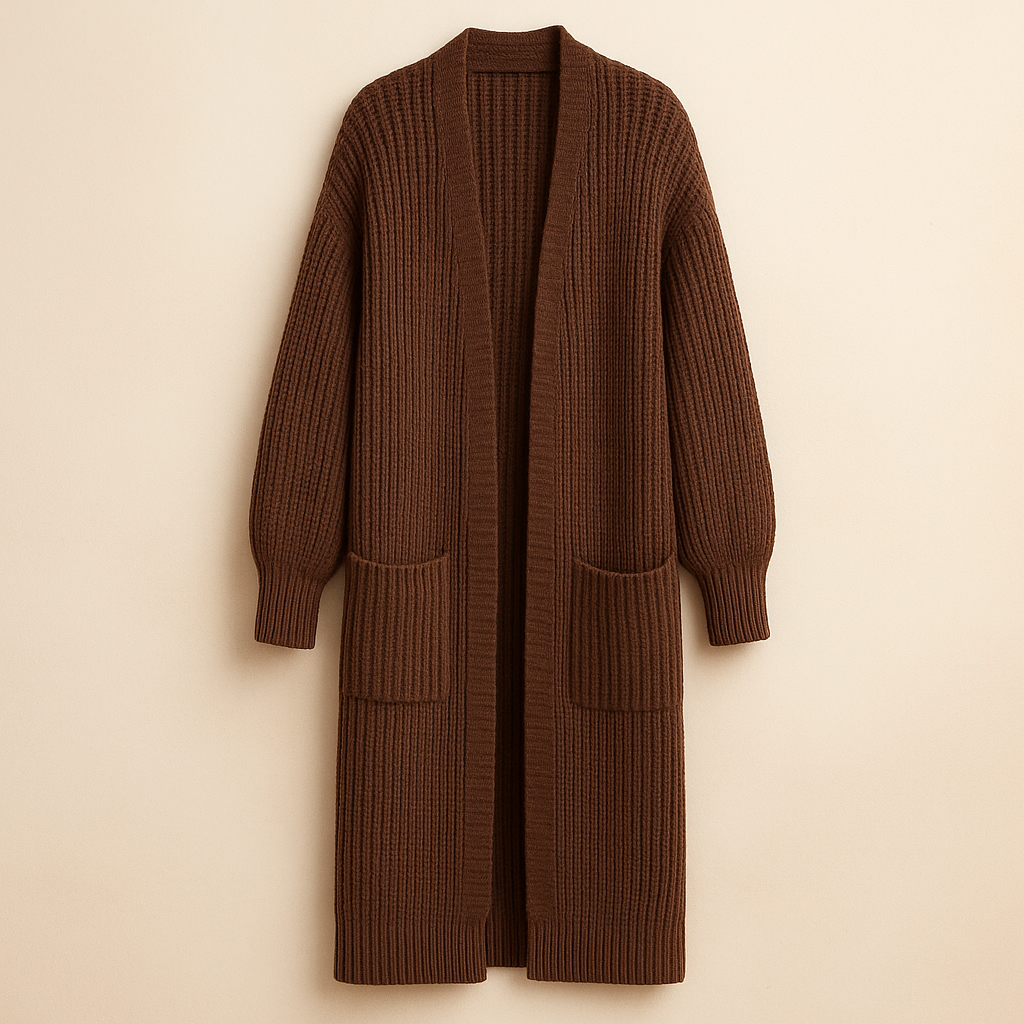 Extra langer Damen-Strickcardigan mit lässigem Oversize-Schnitt