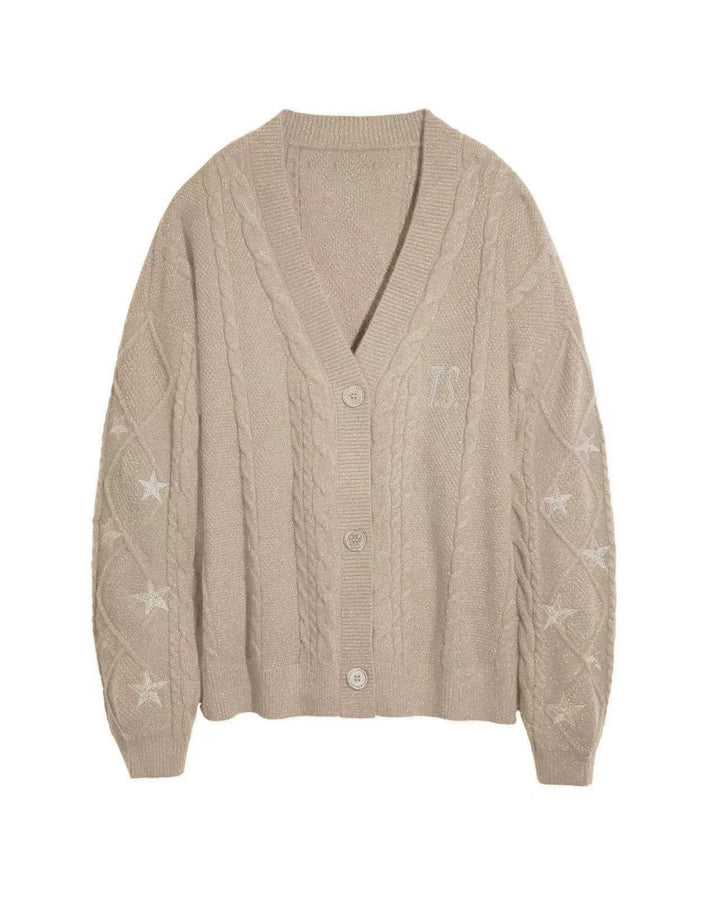 Damen-Cardigan mit Zopfmuster für stilvolle Alltagslooks