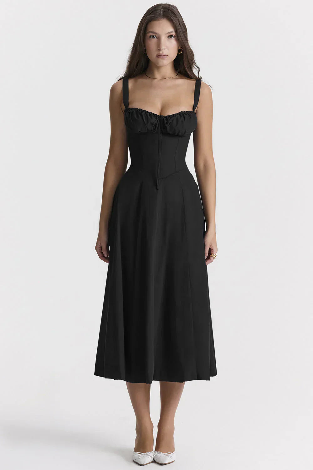 Elegantes Midikleid mit verstellbaren Trägern