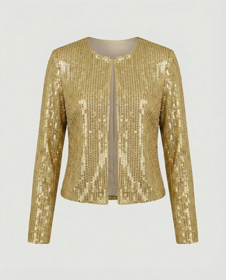 Damen Strickjacke Mit Glitzereffekt