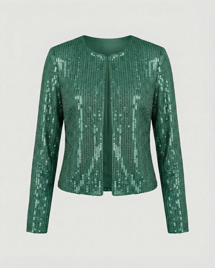 Damen Strickjacke Mit Glitzereffekt