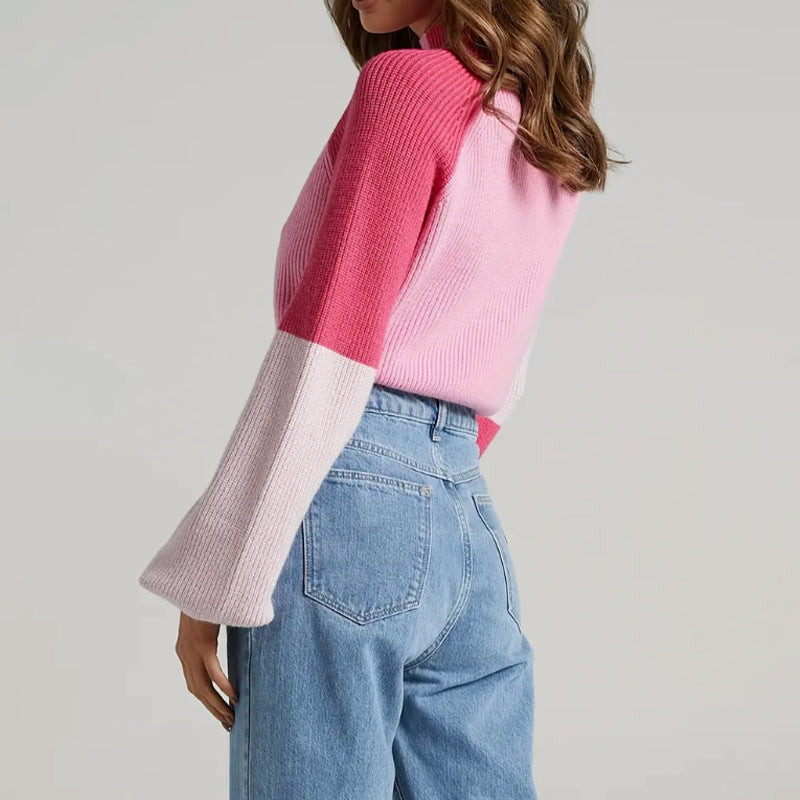 Damenpullover aus strukturiertem Strick mit Oversize-Passform