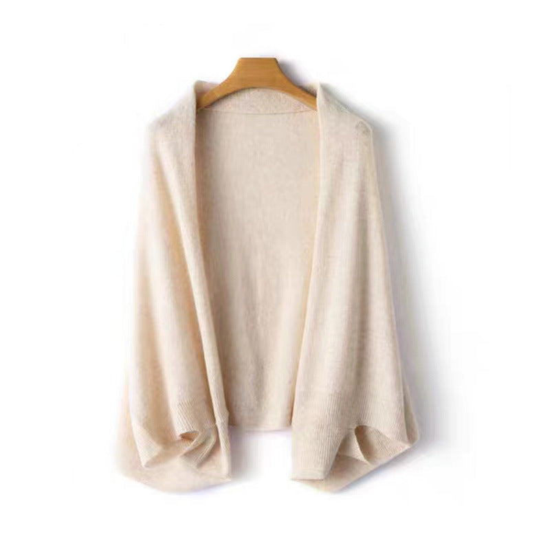 Damen Merino Schal Mit Drapiertem Design