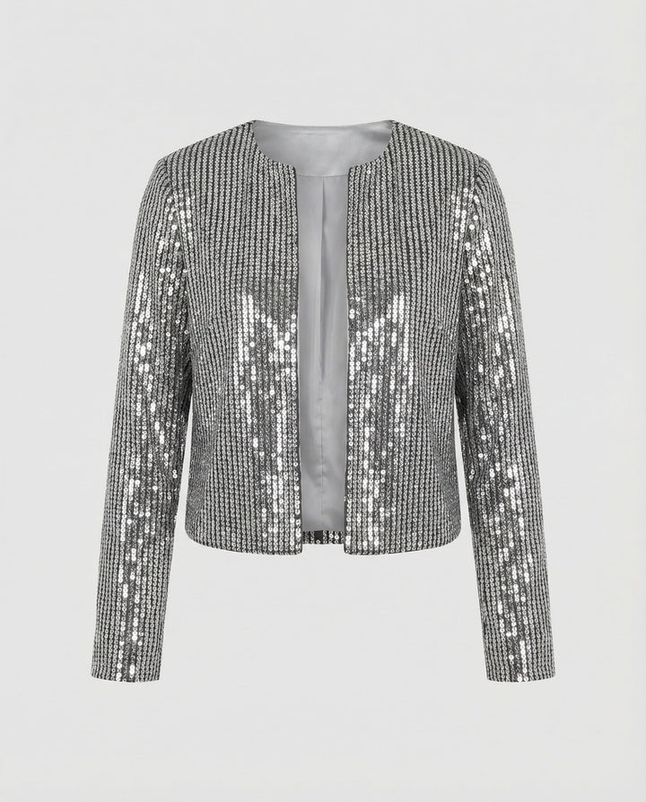 Damen Strickjacke Mit Glitzereffekt