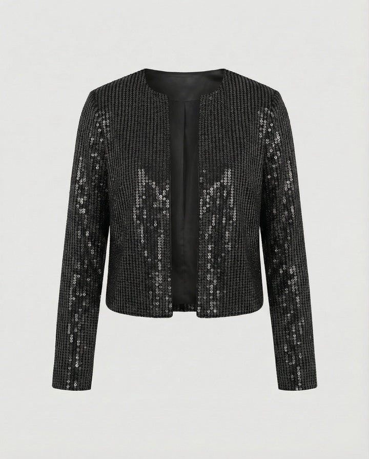 Damen Strickjacke Mit Glitzereffekt