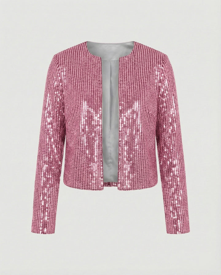 Damen Strickjacke Mit Glitzereffekt