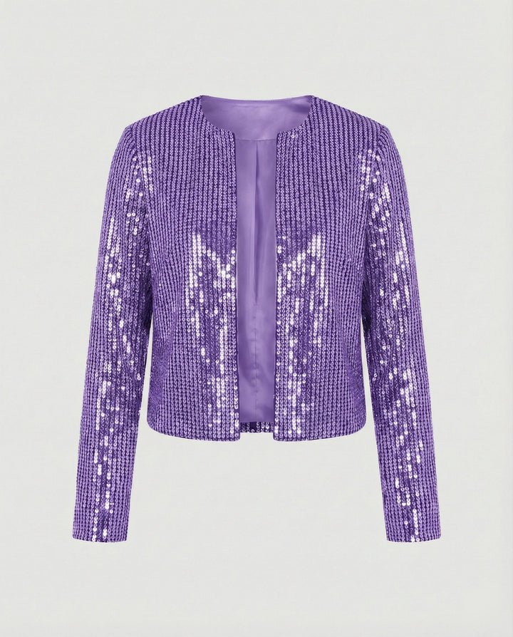 Damen Strickjacke Mit Glitzereffekt