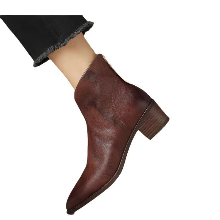 Rückansicht der eleganten Damen-Stiefelette mit Chelsea-Schaft