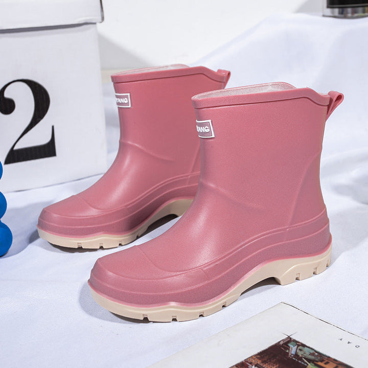 Damen Wasserdichte Gummistiefel Mit Rutschfester Sohle