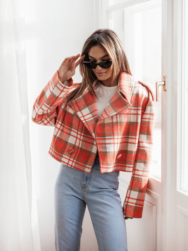 Damen Kurzjacke Mit Lässigem Schnitt Und Taschen