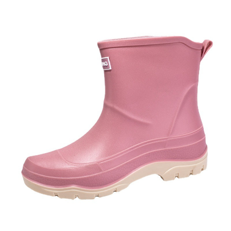 Damenstiefel aus Gummi mit rutschfester Laufsohle