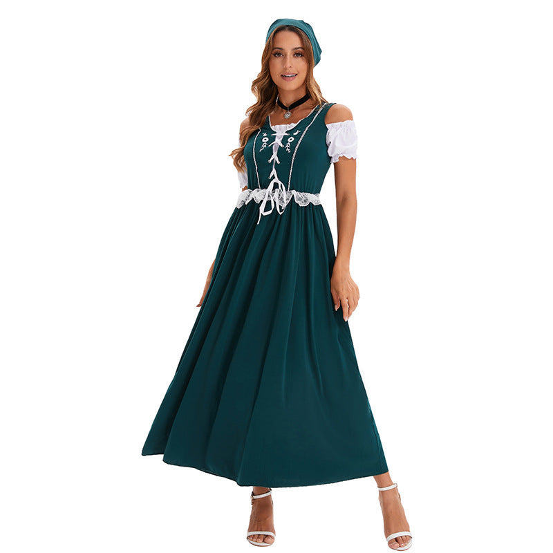 Langes Trachtenkleid im Dirndlstil für Volksfeste und besondere Anlässe