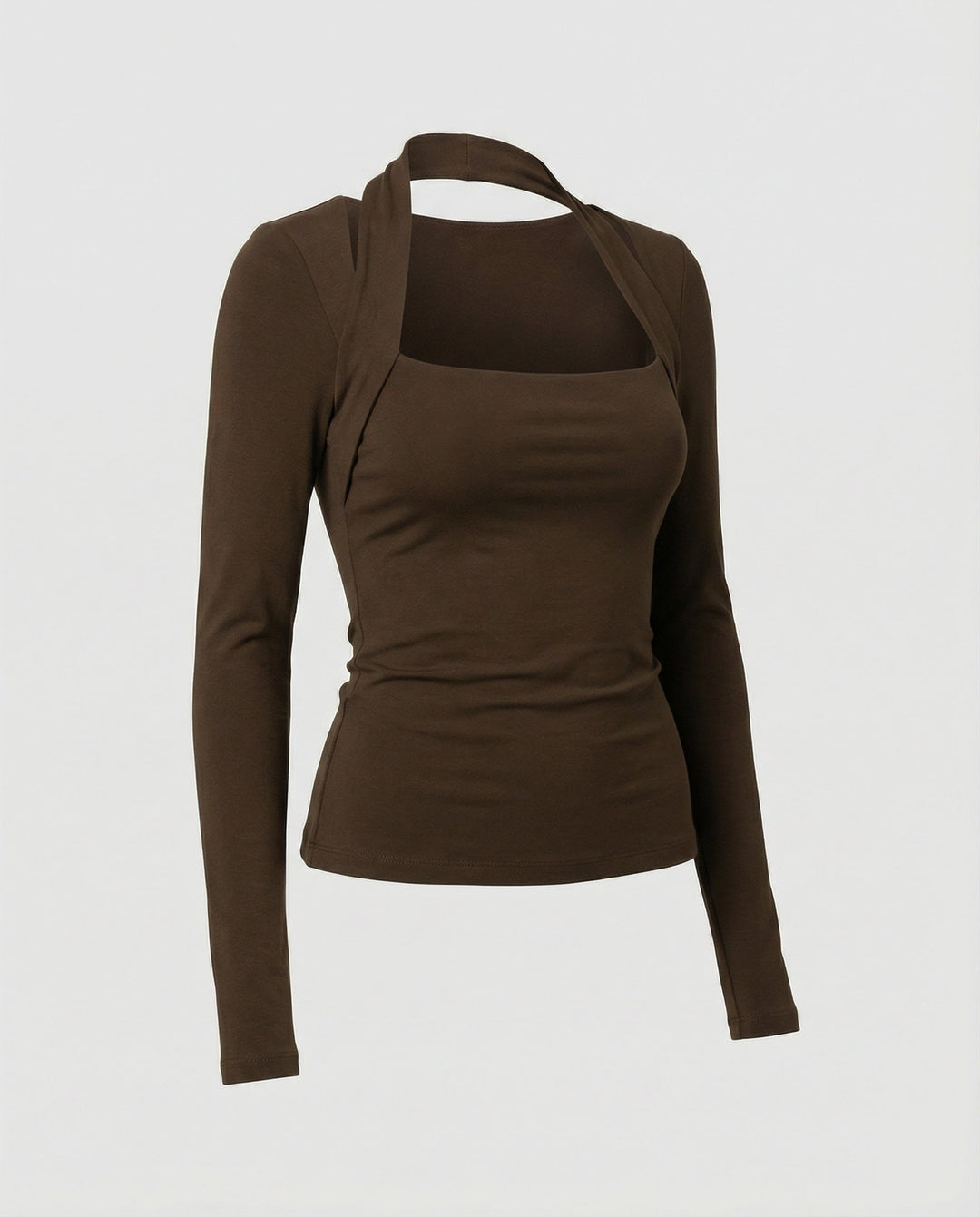 Schwarzes Damen-Langarmshirt als elegantes Outfit für Büro und Freizeit
