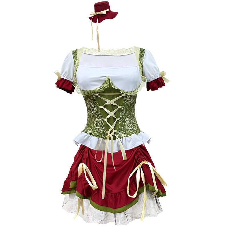 Langer Stufenrock des Damen-Dirndls in einer Gesamtansicht