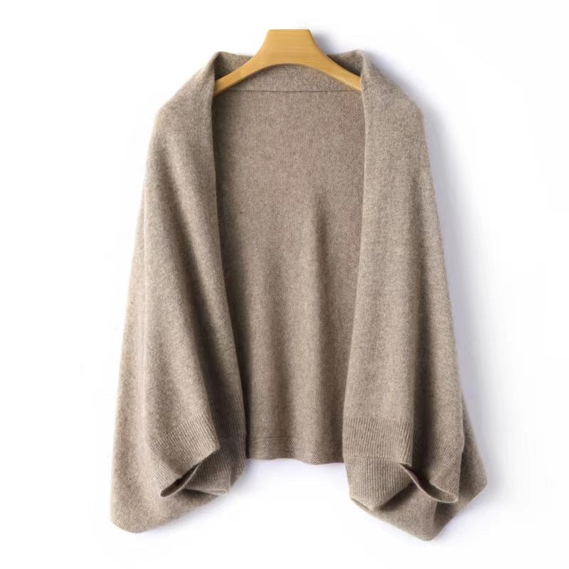 Damen Merino Schal Mit Drapiertem Design