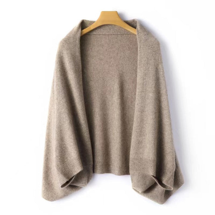 Damen Merino Schal Mit Drapiertem Design