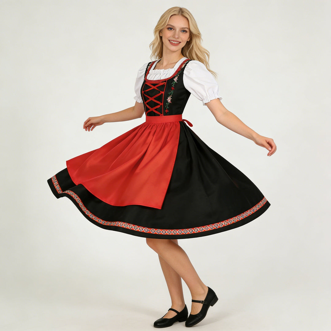 Traditionelles Dirndlkleid für Damen mit passender Schürze