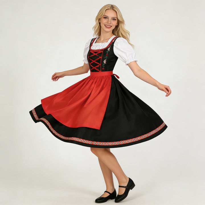 Traditionelles Dirndlkleid für Damen mit passender Schürze