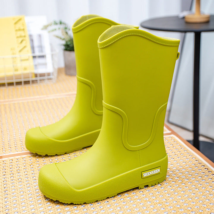 Damen Wasserdichte Gummistiefel Mit Profilsohle